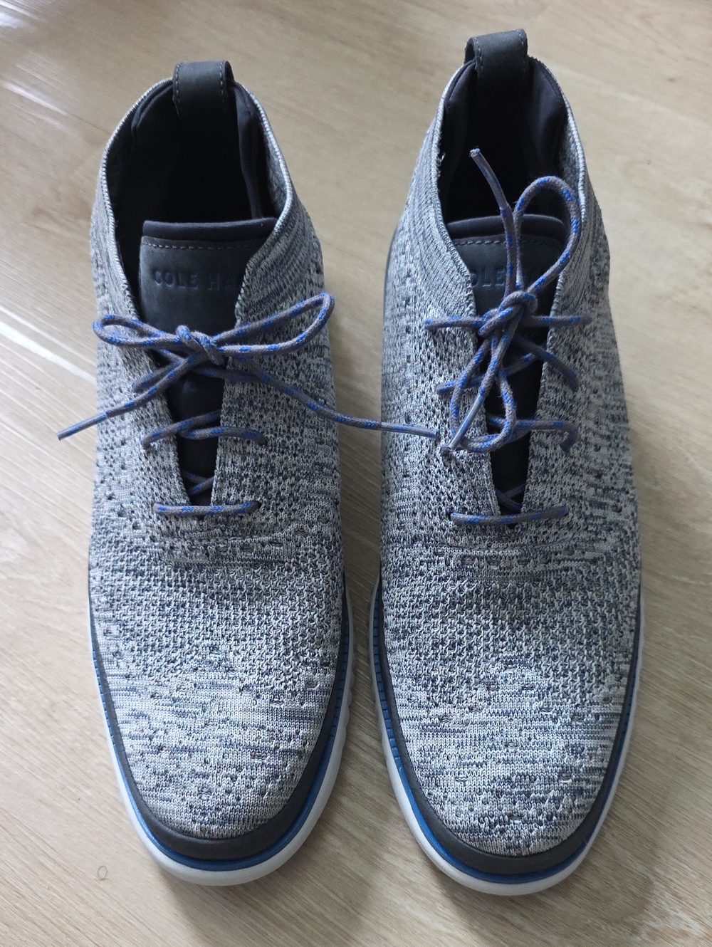 Cole Haan 2.ZERØGRAND Stitchlite Chukka Boots Men's 10.5M Gray Blue C30293